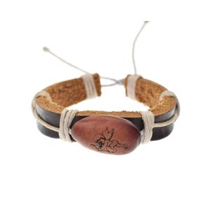 Βραχιόλι δερμάτινο με πλεκτό σχοινί Ορειβάτης Ζαγοροχώρια - Παραδοσιακά προϊόντα